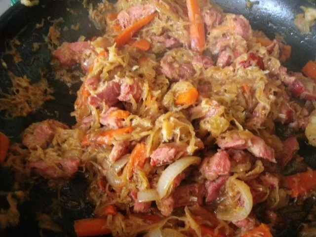 Kasselergeschnetzetes mit Sauerkraut und würzigem Kartoffelpüree - Rezept - Bild Nr. 10