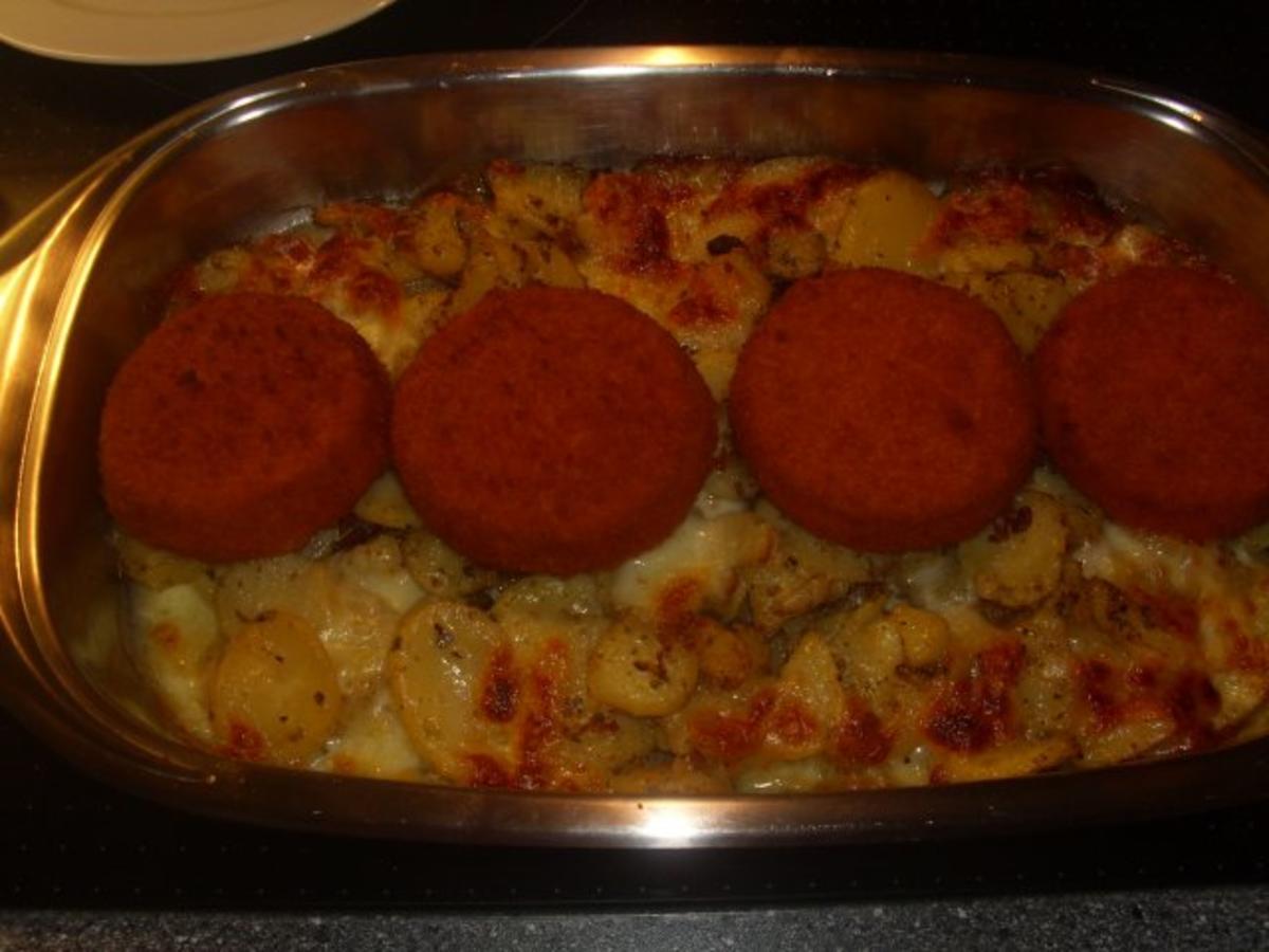 Bratkartoffeln mit Mozzarella und Backcamembert - Rezept - Bild Nr. 6