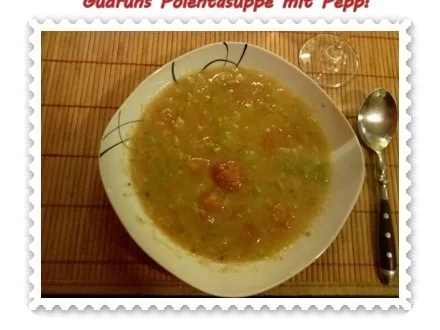 Rezept: Suppe: Käsesuppe mit Polenta und Gemüse Bild Nr. 9 Suppe: Käsesuppe mit Polenta und Gemüse - Rezept - Bild Nr. 9