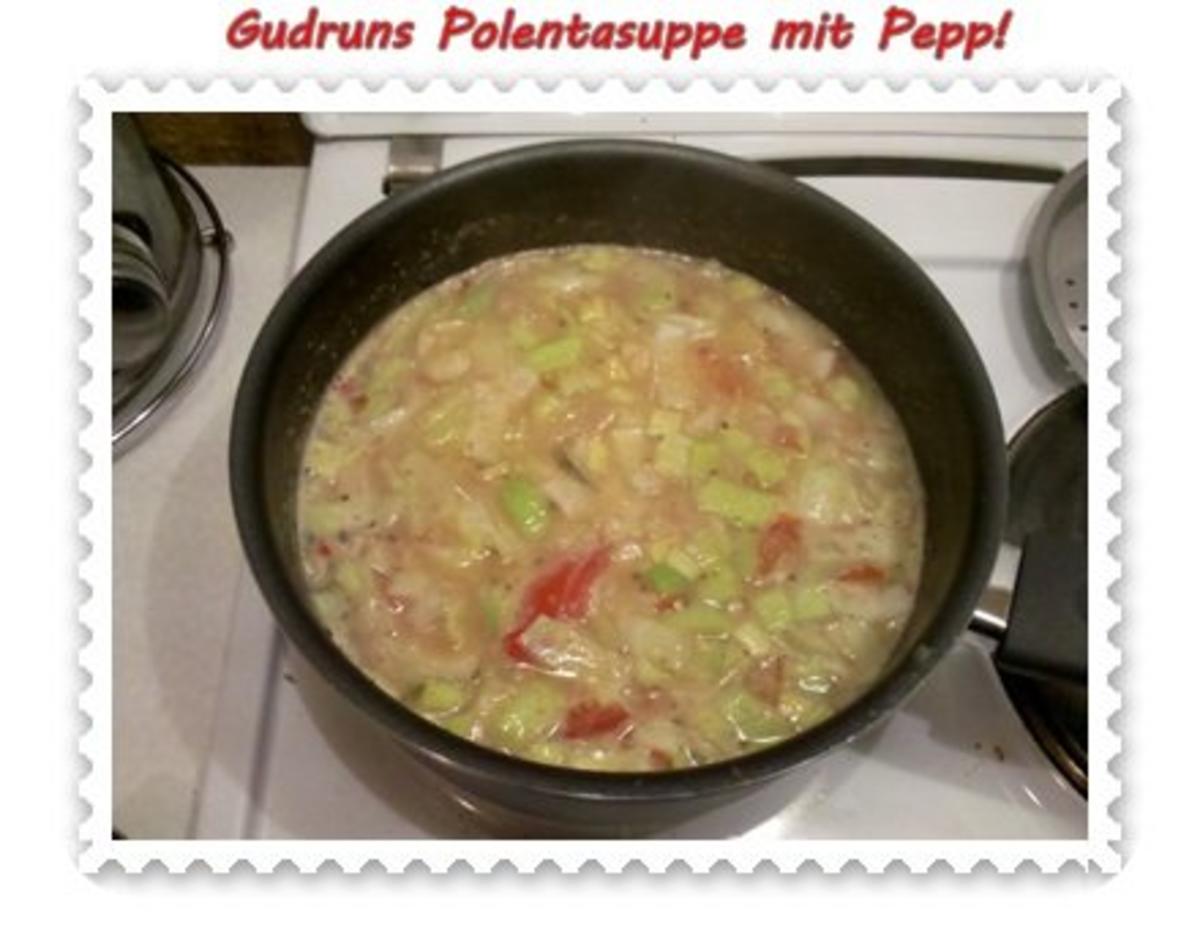 Suppe: Käsesuppe mit Polenta und Gemüse - Rezept - Bild Nr. 5