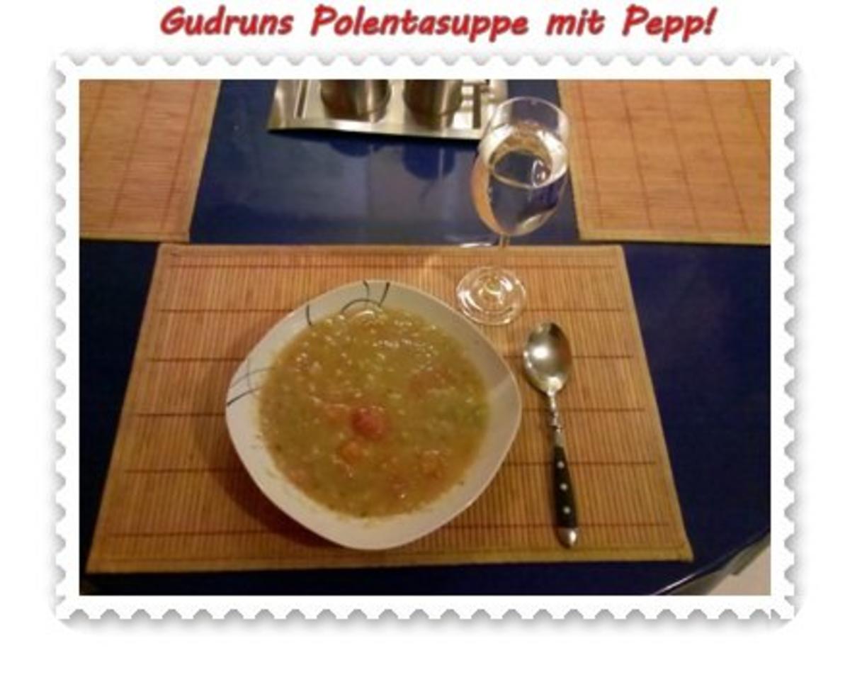 Suppe: Käsesuppe mit Polenta und Gemüse - Rezept - Bild Nr. 6