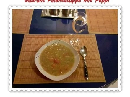 Rezept: Suppe: Käsesuppe mit Polenta und Gemüse Bild Nr. 6 Suppe: Käsesuppe mit Polenta und Gemüse - Rezept - Bild Nr. 6