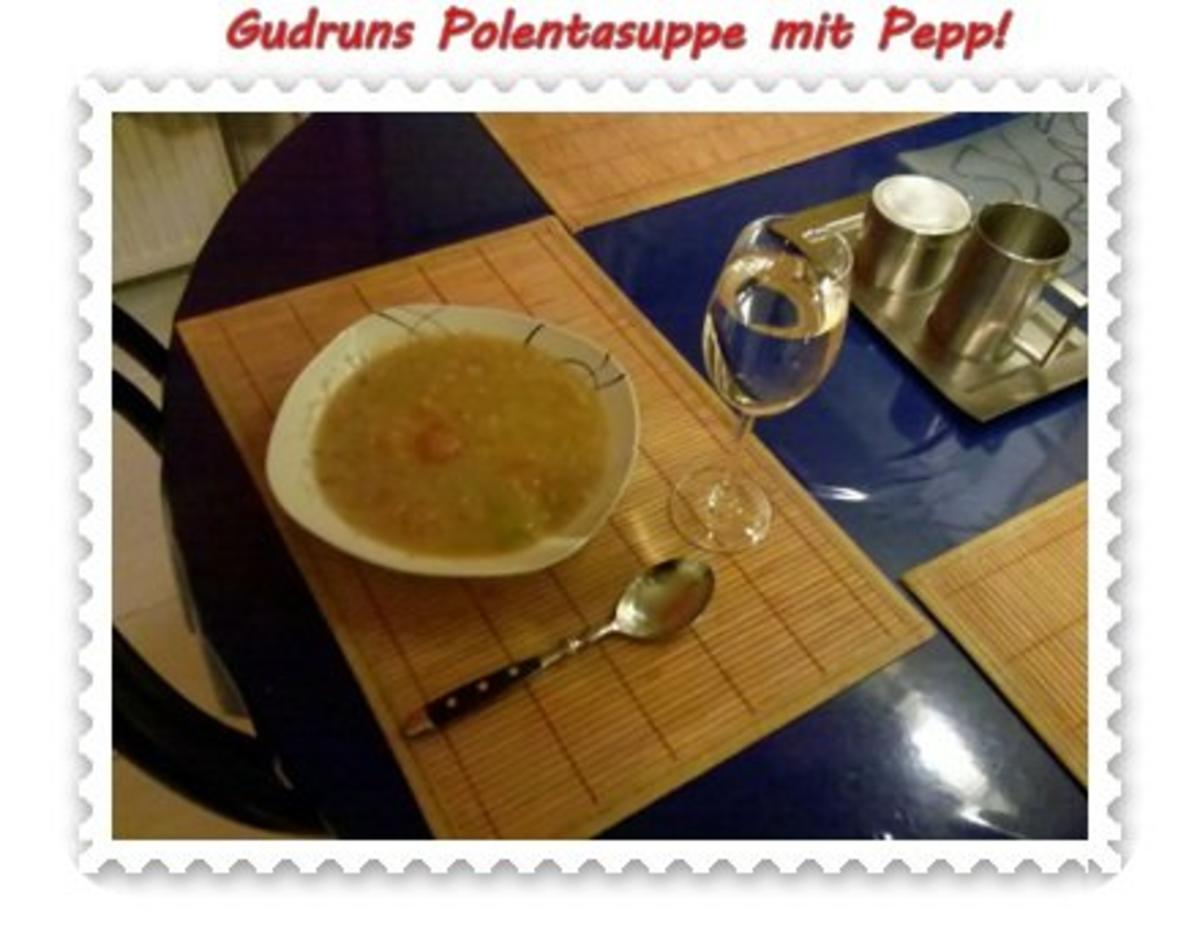 Suppe: Käsesuppe mit Polenta und Gemüse - Rezept - Bild Nr. 7