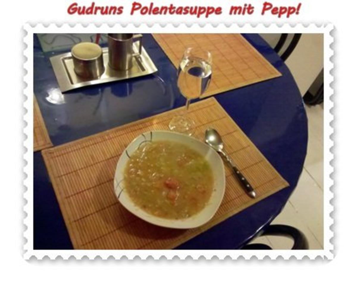 Suppe: Käsesuppe mit Polenta und Gemüse - Rezept - Bild Nr. 8