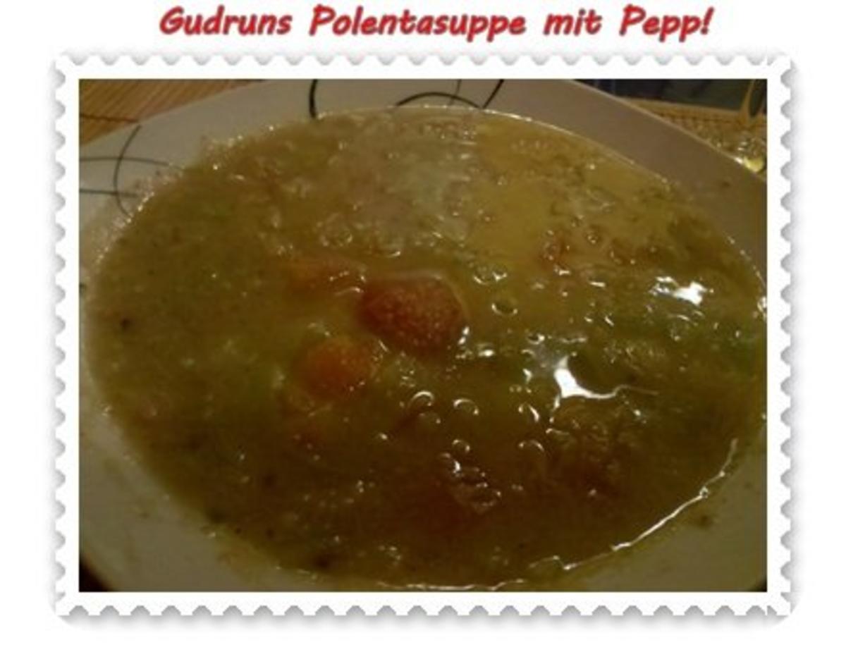 Suppe: Käsesuppe mit Polenta und Gemüse - Rezept