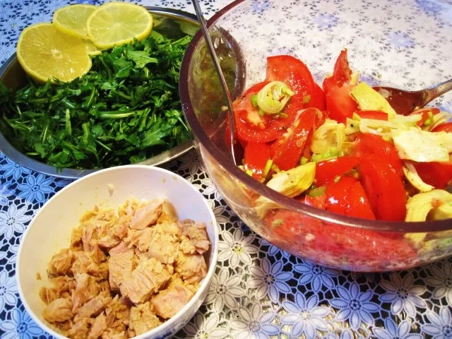 Rucolasalat mit Artischocken und Thunfisch ... - Rezept - Bild Nr. 5