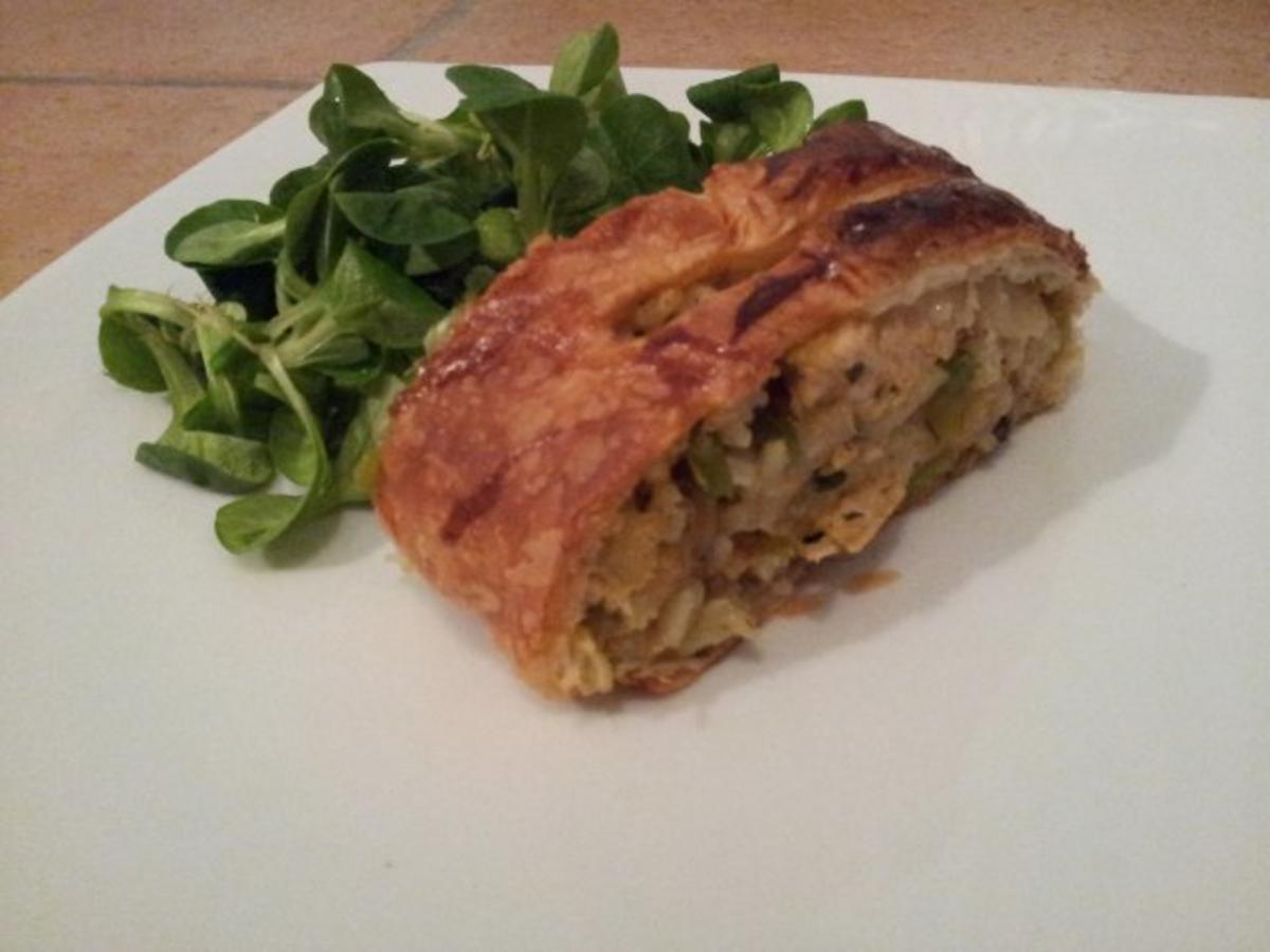 Pute in Blätterteig - einfach - 78 kcal/100g