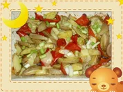 Überbackene Kartoffel- und Paprikaspalten - Rezept