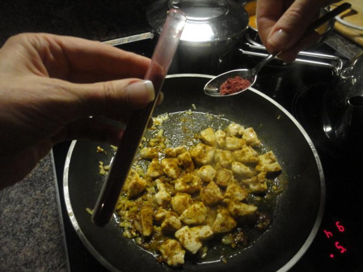 Curry Honig Hühnchen in Radiccio Sauce - Rezept - Bild Nr. 5