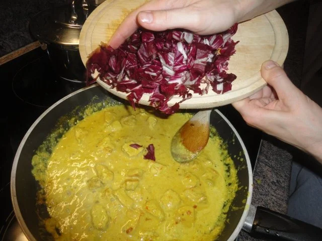 Curry Honig Hühnchen in Radiccio Sauce - Rezept - Bild Nr. 9