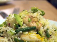 Reispfanne mit Garnelen und Avocado - Rezept
