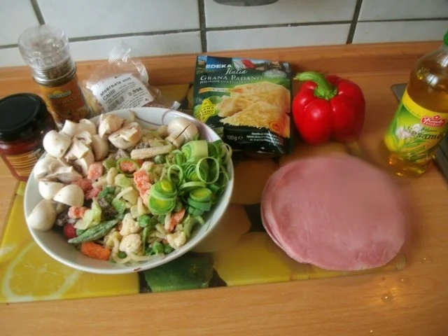 Nudelschinkenpfanne mit Gemüse - Rezept - Bild Nr. 3