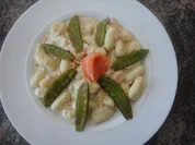 Gnocci in Zitronen Lachs Sahne - Rezept