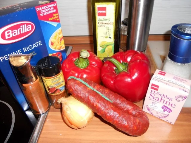 Rezept: Paprika-Chorizo-Sauce zu Nudeln Bild Nr. 2 Paprika-Chorizo-Sauce zu Nudeln - Rezept - Bild Nr. 2