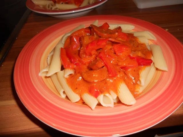 Rezept: Paprika-Chorizo-Sauce zu Nudeln Paprika-Chorizo-Sauce zu Nudeln - Rezept