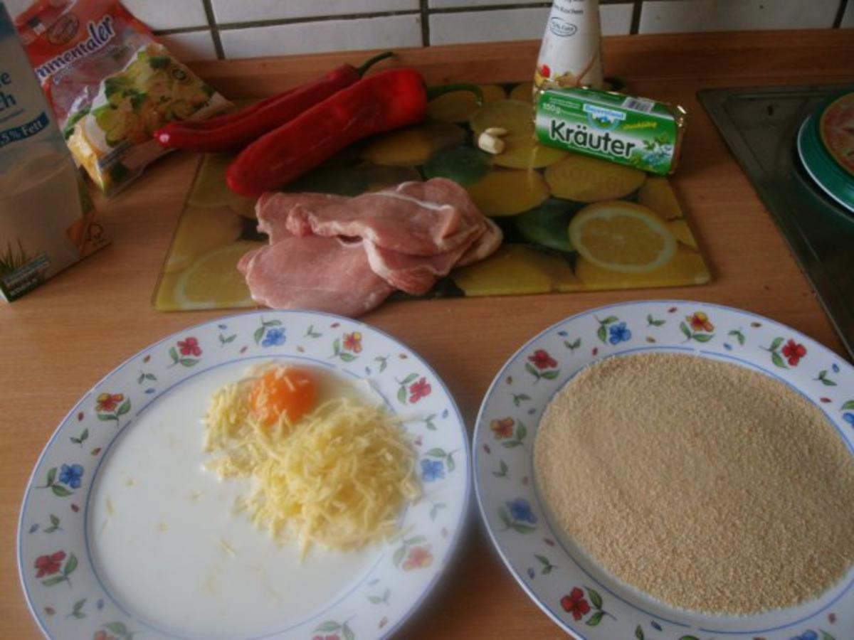 Minutensteaks in Paprikakäsesoße  und Backofenkartoffeln - Rezept - Bild Nr. 3