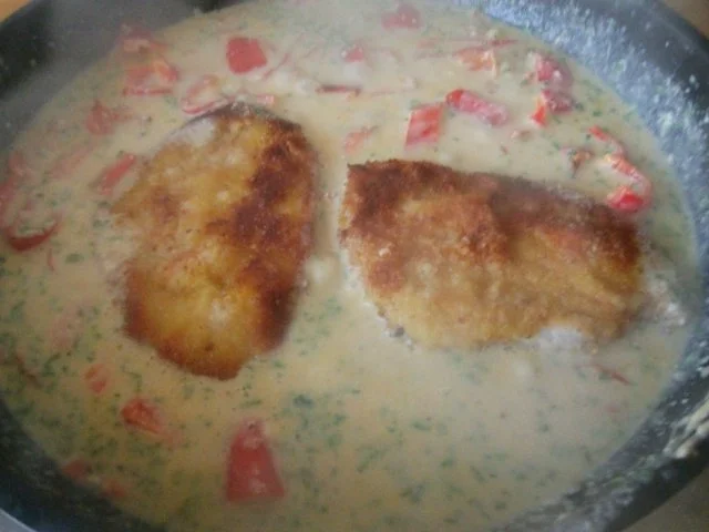 Minutensteaks in Paprikakäsesoße  und Backofenkartoffeln - Rezept - Bild Nr. 13