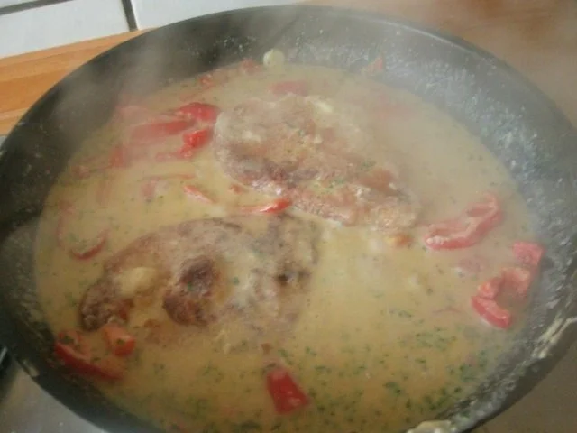 Minutensteaks in Paprikakäsesoße  und Backofenkartoffeln - Rezept - Bild Nr. 14