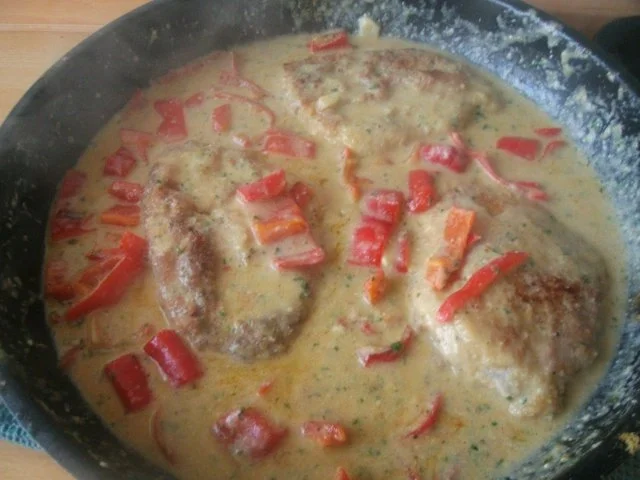 Minutensteaks in Paprikakäsesoße  und Backofenkartoffeln - Rezept - Bild Nr. 15