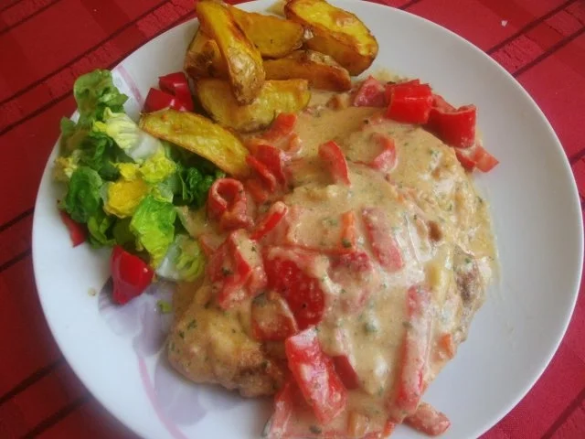 Minutensteaks in Paprikakäsesoße  und Backofenkartoffeln - Rezept - Bild Nr. 17