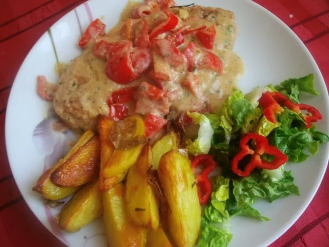 Minutensteaks in Paprikakäsesoße  und Backofenkartoffeln - Rezept - Bild Nr. 18