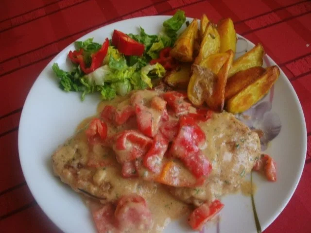 Minutensteaks in Paprikakäsesoße  und Backofenkartoffeln - Rezept - Bild Nr. 19