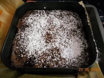 Kuchen:Schokokuchen innen noch flüssig - Rezept