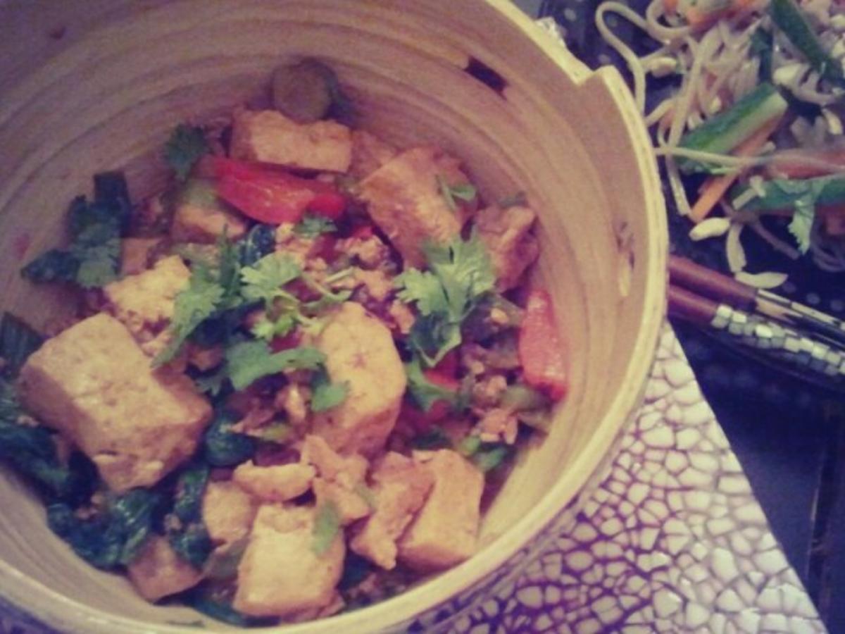 Pak-Choi-Tofu mit vietnamesischen Nudlsalat - Rezept - Bild Nr. 3