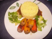 gefüllte Baby-Paprikaschoten an Butterreis - Rezept