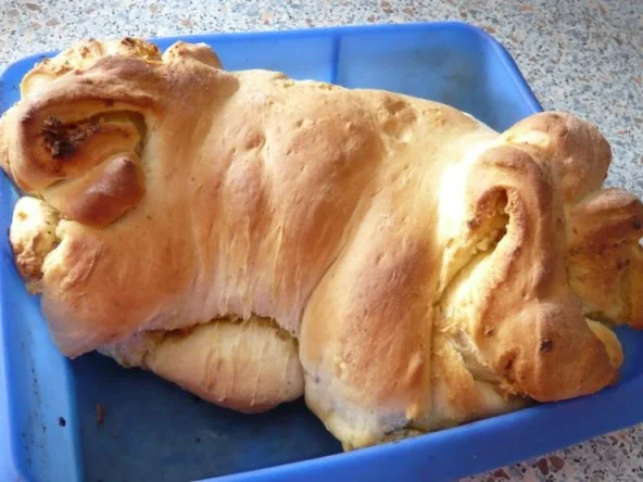Gefülltes Zwiebelbrot - Rezept