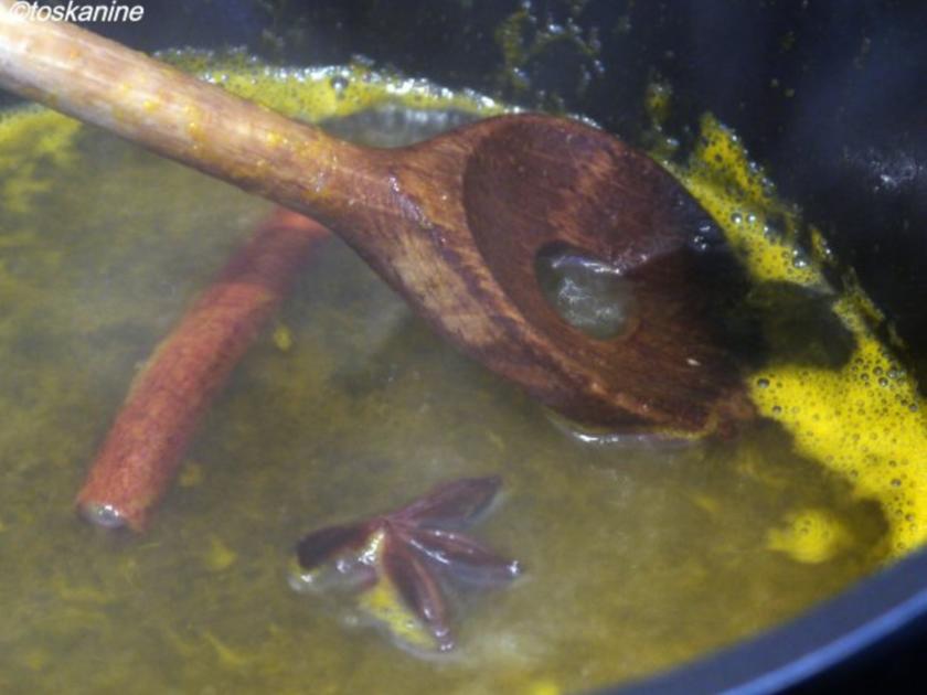 Schoko-Grieß-Flammerie mit Gewürzorangen - Rezept - kochbar.de