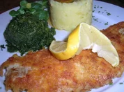 Kabeljaufilet in Knusperkruste aus Kartoffelchips - Erklärung nachfolgend -, Trüffelstampf - Rezept