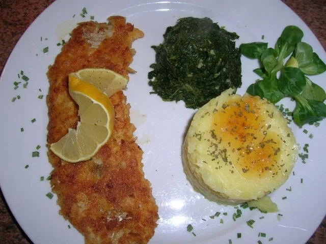 Kabeljaufilet in Knusperkruste aus Kartoffelchips - Erklärung nachfolgend -, Trüffelstampf - Rezept - Bild Nr. 2