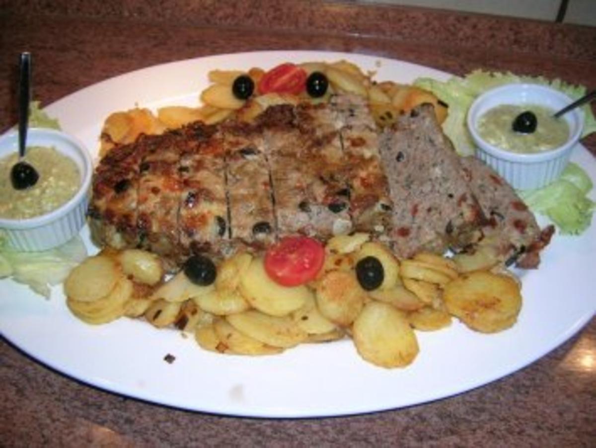 Hackbraten, die etwas andere Variante  mit ein wenig Urlaubsfeeling + Sauce Gribiche - Rezept - Bild Nr. 3