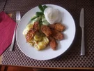 Schweinebäckchen  mit lauwarmen Kartoffelsalat und Bacon - Rezept