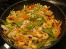Chinesische Gemüsepfanne mit Scampis - Rezept