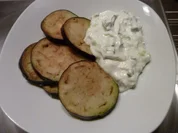 Gebratene Aubergine mit Tzatziki - Rezept