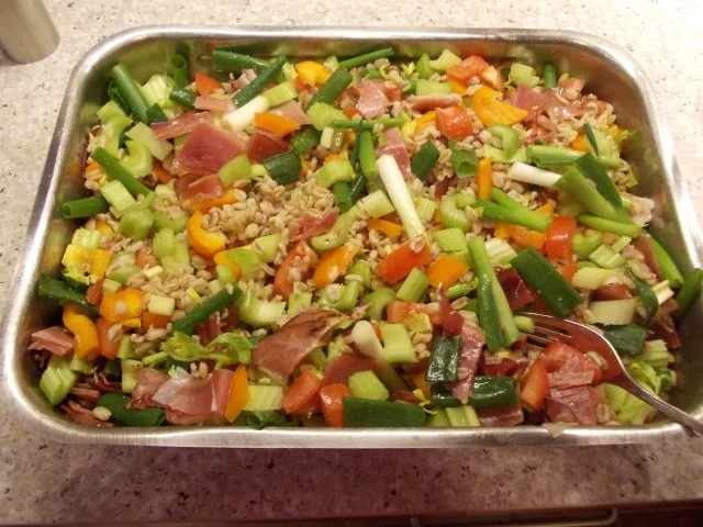 Rezept: Dinkelauflauf mit Staudensellerie und Schinken Bild Nr. 5 Dinkelauflauf mit Staudensellerie und Schinken - Rezept - Bild Nr. 5