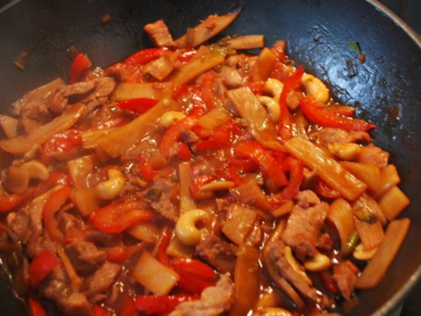 Gebratenes Schweinefleisch chinesisch - Rezept - kochbar.de