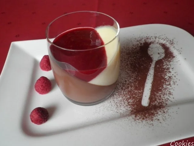 Rezept: Schokoladen - Panna Cotta schwarz/weiß mit Himbeersoße Bild Nr. 7 Schokoladen - Panna Cotta schwarz/weiß mit Himbeersoße - Rezept - Bild Nr. 7