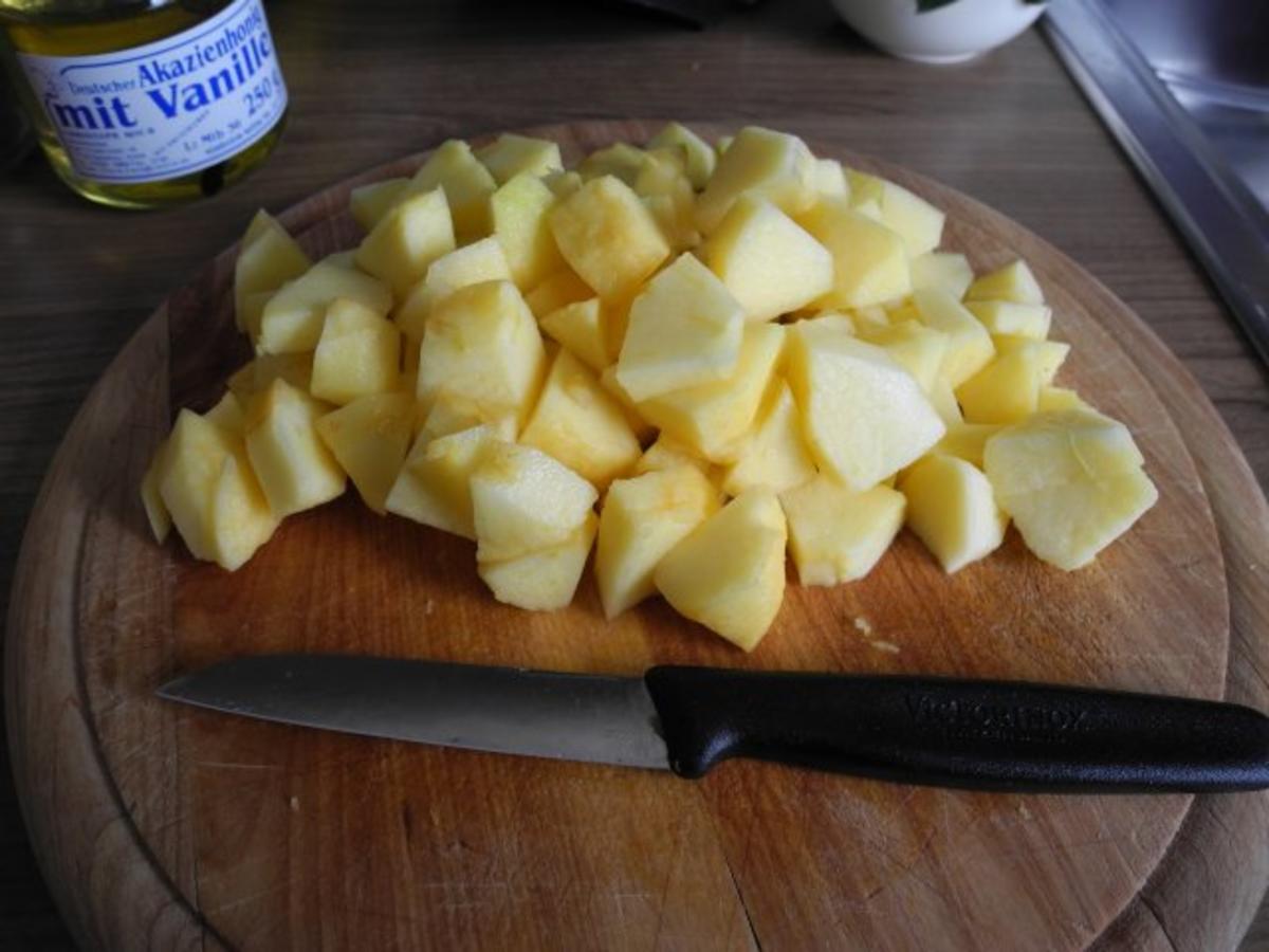 Dessert : Milchreis an heißen karamelisierten Apfel-Clementinen-Obst - Rezept - Bild Nr. 4