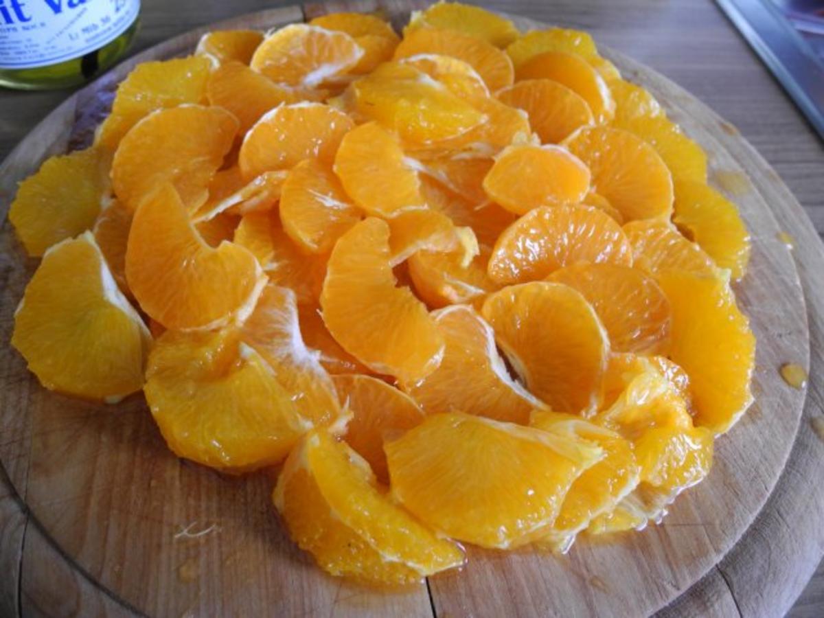 Dessert : Milchreis an heißen karamelisierten Apfel-Clementinen-Obst - Rezept - Bild Nr. 5