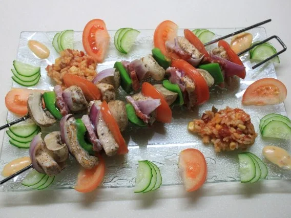 Bunte Grillspieße - Rezept