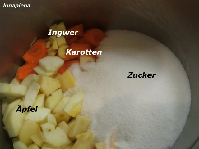 Rezept: Vorrat: Apfel-Karotten-Marmelade Bild Nr. 3 Vorrat: Apfel-Karotten-Marmelade - Rezept - Bild Nr. 3