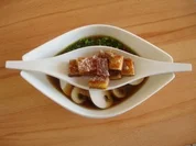 Steinpilzsuppe mit Gemüseeinlage und Käsecrouton´s - Rezept