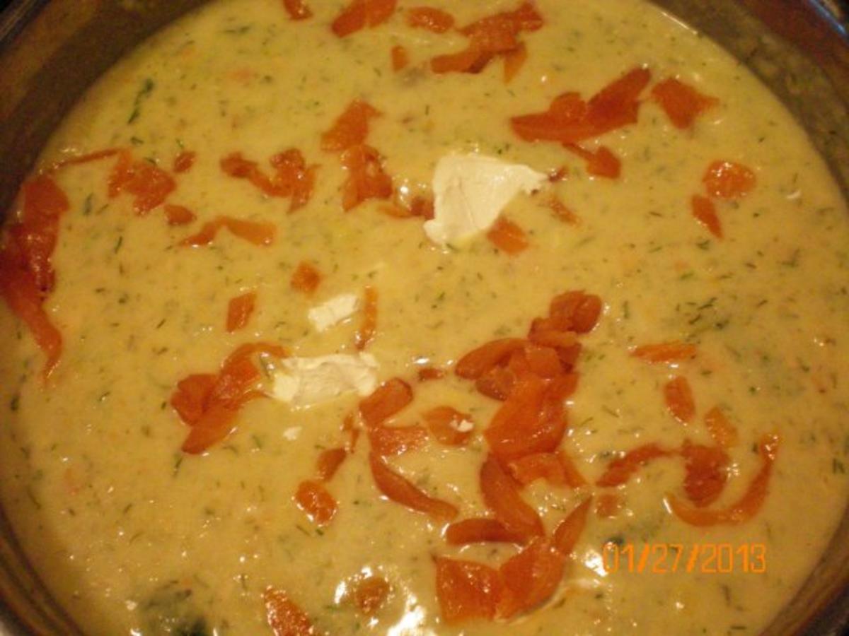 Suppe: Kartoffelsuppe mit Lachs - Rezept - Bild Nr. 2