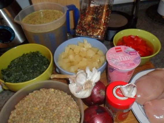 currylinsen mit hühnchen und sahne-eintopf mal anders - Rezept - Bild Nr. 2