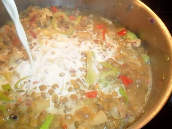 currylinsen mit hühnchen und sahne-eintopf mal anders - Rezept - Bild Nr. 13