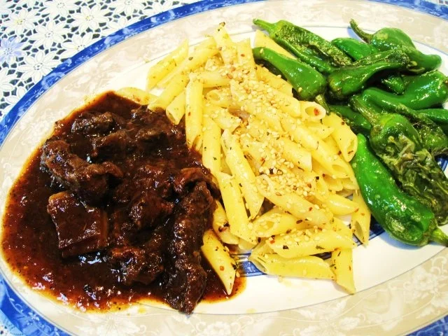 gewürzte Nudeln - schön scharf und mit Sesam bestreut - Rezept - Bild Nr. 3