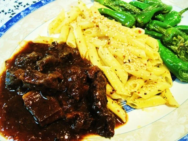 gewürzte Nudeln - schön scharf und mit Sesam bestreut - Rezept - Bild Nr. 4